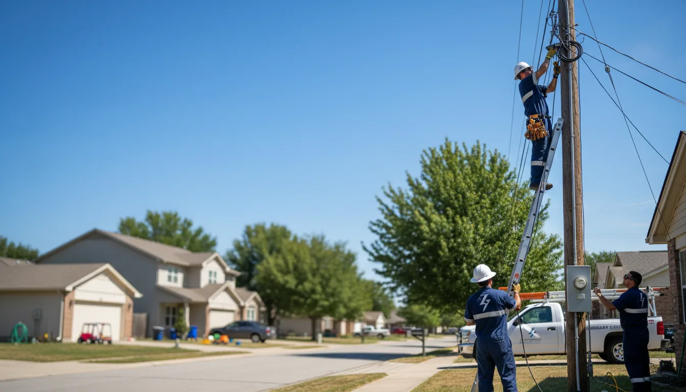 Residential electrician providing installation services in Derby, KS